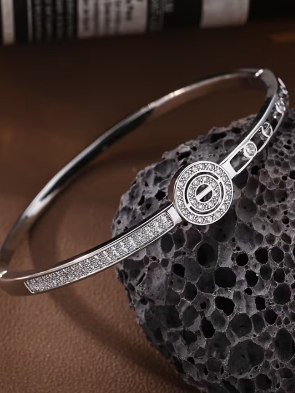 14K White Gold 7" Womens 2ct Diamond Bangle Bracelet 14K Sterling Silver Jewelry